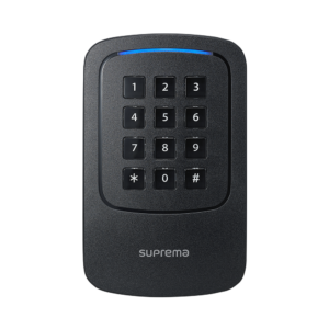 Suprema BioEntry P2 slim biometric fingerprint reader.