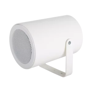 Pure white rectangular Commend AFLS-10H PW surface-mounted loudspeaker with a sleek front grille designed for aesthetic wall or ceiling installation.